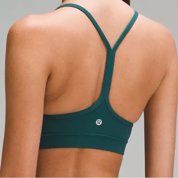Lululemon blue/ green sports bra size 6; normal wear - Picture 2 of 4